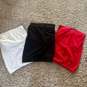 White,black,red tube tops